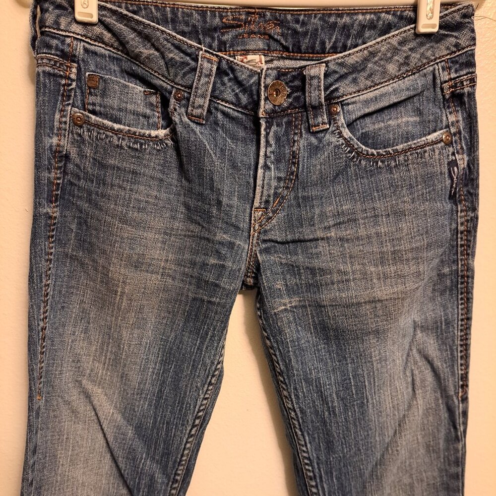 Silver Jeans Lola Western Glove Works Denim Jeans - Picture 8 of 12